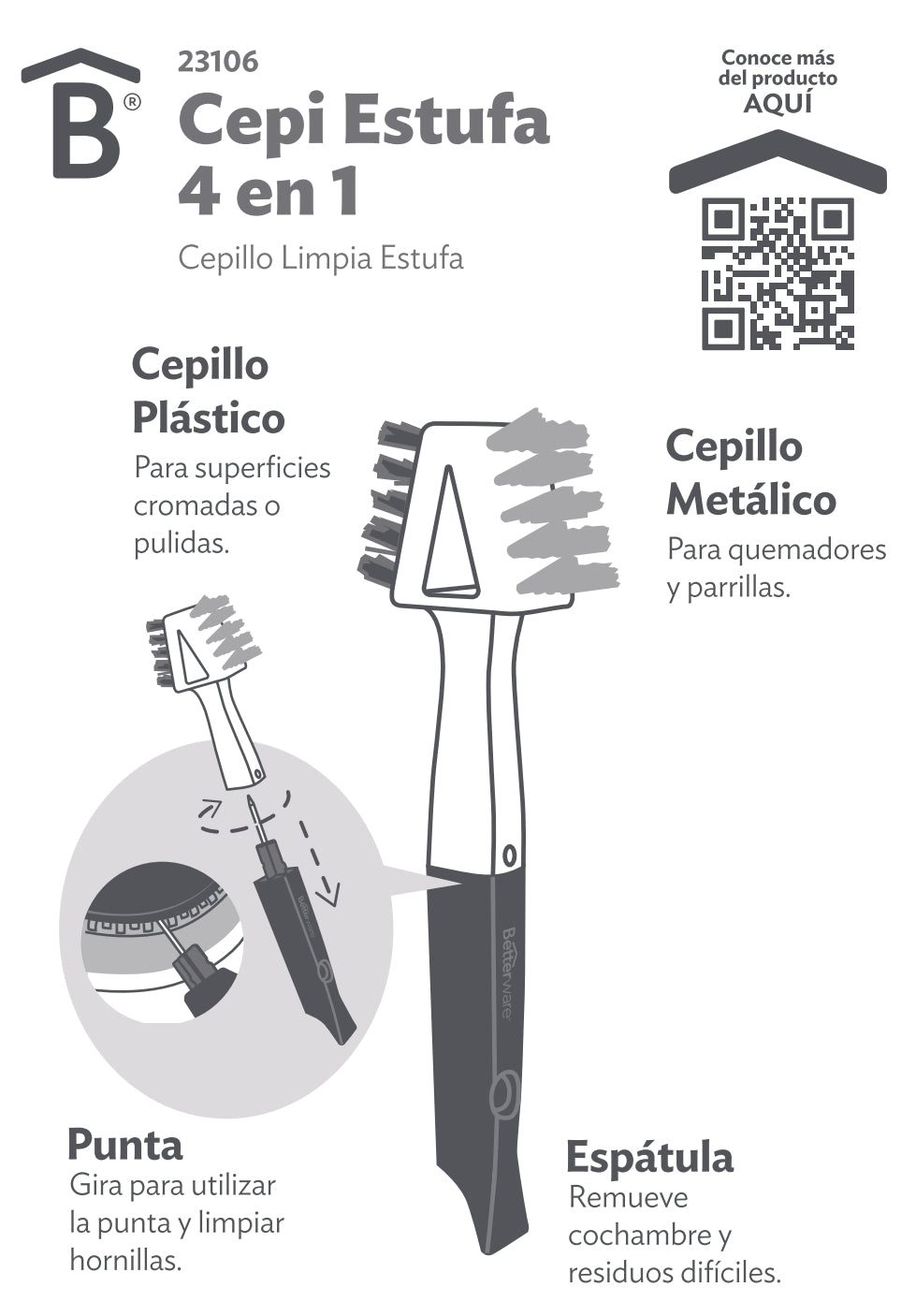 CEPILLO LIMPIA ESTUFA - PRODULIMP